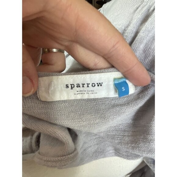 Anthropologie Sparrow Womens Sleeveless Open Gray Cardigan Knit Small P… - Picture 6 of 8